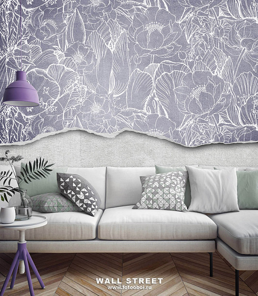 Фотообои в интерьере артикул Floreale 8, FLOREALE, Wall street