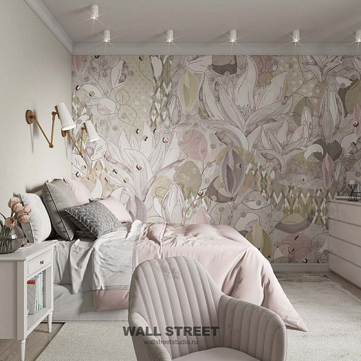 Фотообои в интерьере артикул Pattern Flower 10, PATTERN FLOWER, Wall street Фотообои в интерьере артикул Pattern Flower 10, PATTERN FLOWER, Wall street